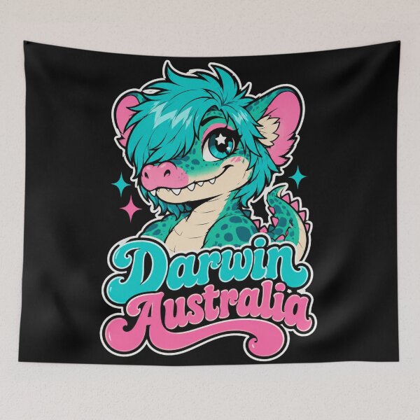 Item preview, Cute Baby Crocodile Kawaii Mascot Darwin Australia Wildlife Design designed and sold by Yellowriversss.