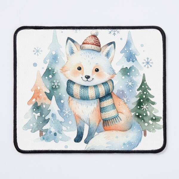 Item preview, Cute Winter Fox Watercolor Christmas Forest designed and sold by ZyVoAli.