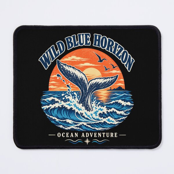 Item preview, Wild Blue Horizon – Vintage Whale Tail Ocean Adventure designed and sold by PureLuxe1978.