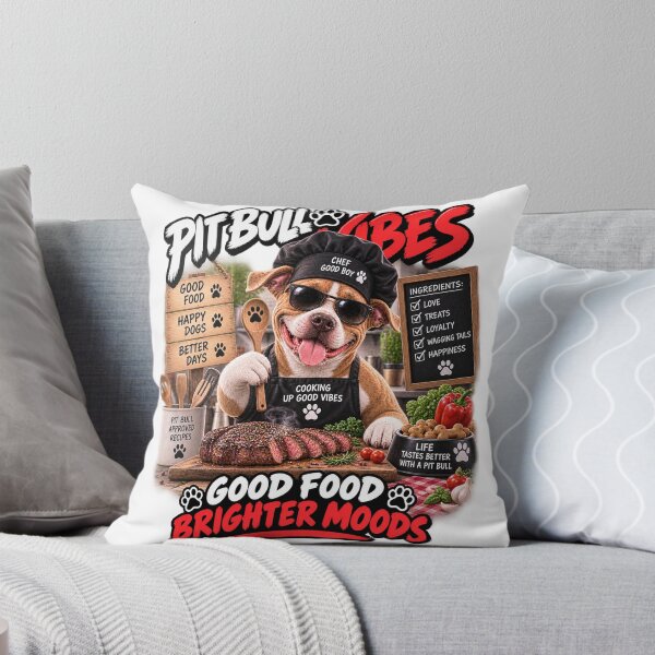 Artikelvorschau, Pitbull Vibes – „Gutes Essen, bessere Laune“ – Ein Pitbull-Liebhaber entworfen und verkauft von PitBullVibes.com.