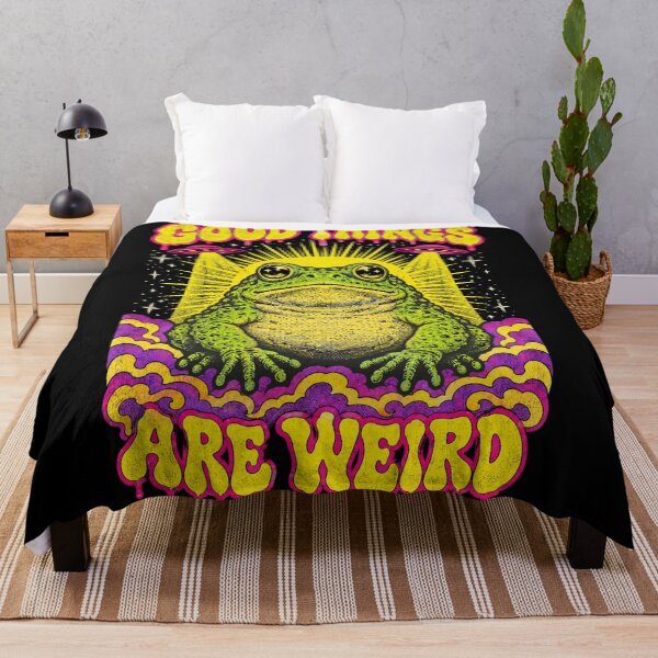 Item preview, Good Things Are Weird Cosmic Toad UFO Psychedelic Design designed and sold by Yellowriversss.