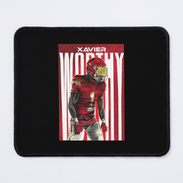 Item preview, Xavier Worthy Red White Football Star Art designed and sold by AkeeQuitzonhkl.