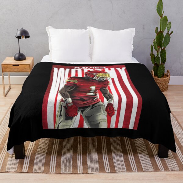 Item preview, Xavier Worthy Red White Football Star Art designed and sold by AkeeQuitzonhkl.