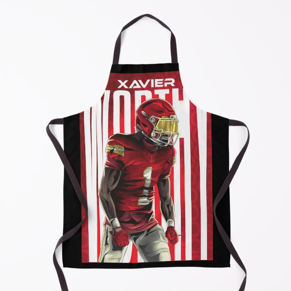 Item preview, Xavier Worthy Red White Football Star Art designed and sold by AkeeQuitzonhkl.