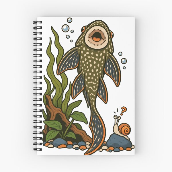Item preview, Pleco and Snail Cleaning the Aquarium designed and sold by SiripornSeaynng.