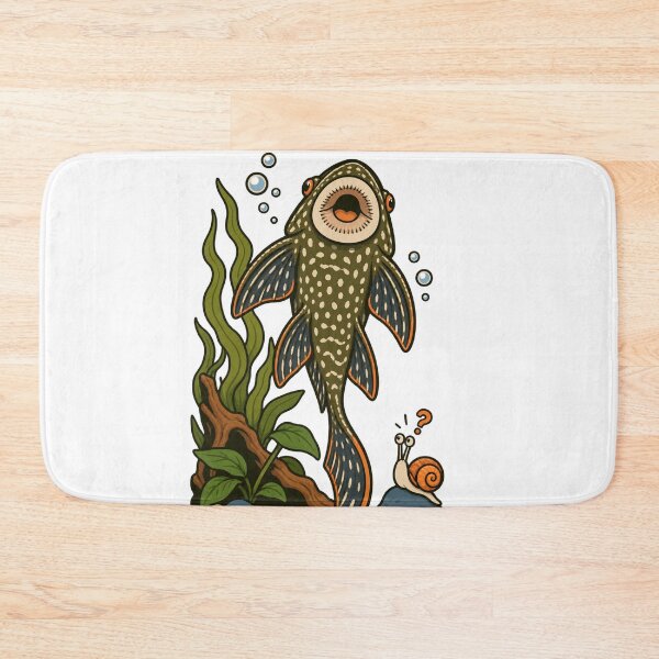 Item preview, Pleco and Snail Cleaning the Aquarium designed and sold by SiripornSeaynng.