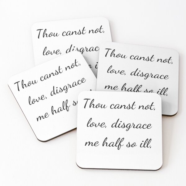 Item preview, “Thou canst not, love, disgrace me half so ill,” - handwriting black designed and sold by ariksworld.