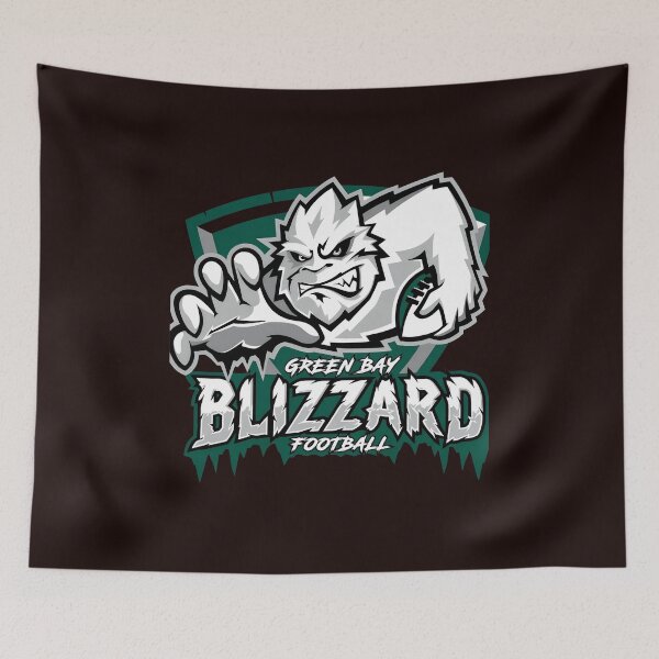 Item preview, Green Bay Blizzard Football Mascot Graphic designed and sold by GoffJennie.