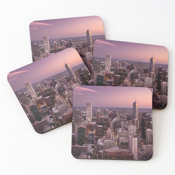 Item preview, Chicago Skyline at Sunset designed and sold by David Bowman.