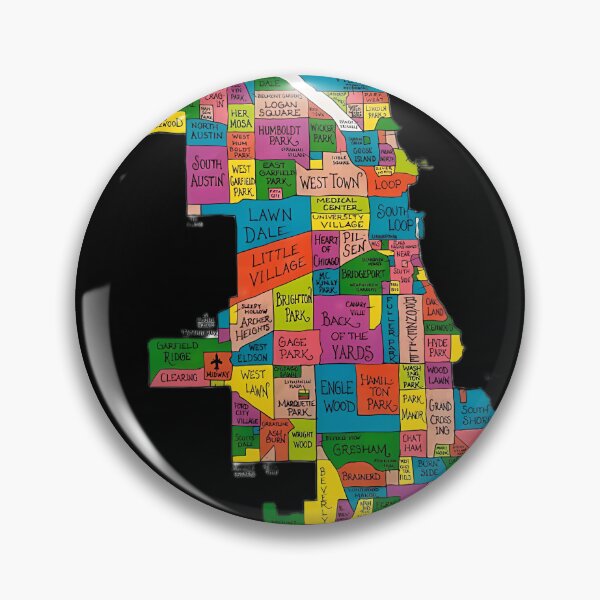 Item preview, Chicago Neighborhood Map designed and sold by ChoiceFreedom.