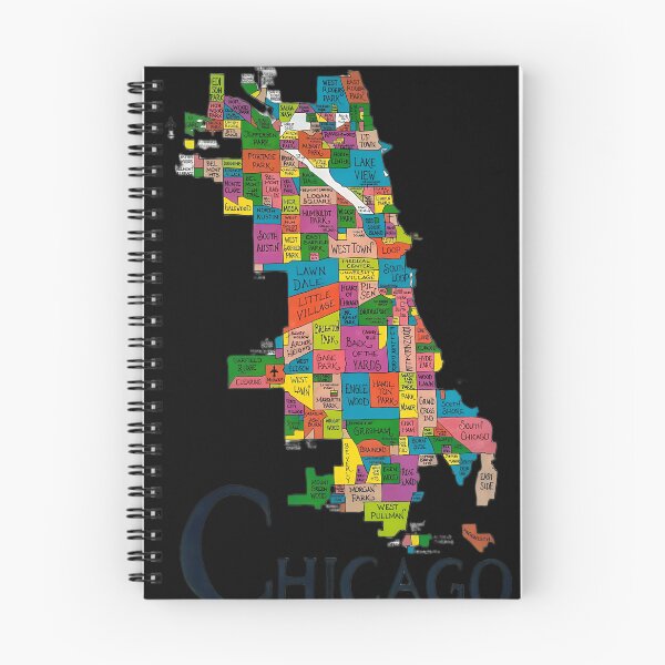 Item preview, Chicago Neighborhood Map designed and sold by ChoiceFreedom.