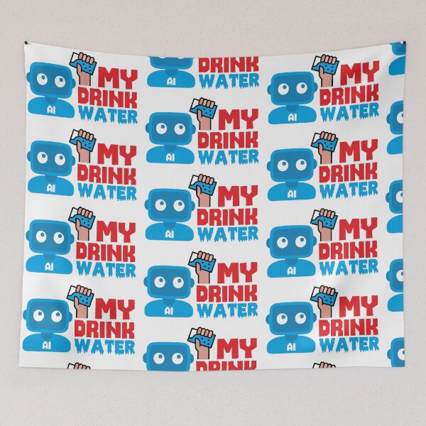 Item preview, MY DRINK WATER - STICKER, AI, IT, INFORMATIVE, TYPOGRAPHY, WARN, CARE designed and sold by 440CREATIVES.