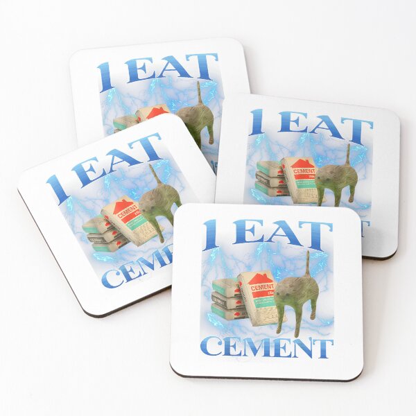 Item preview, I Eat Cement Funny Cat Meme Internet Memes Funny Memes Gen-Z designed and sold by PhocoNibict.