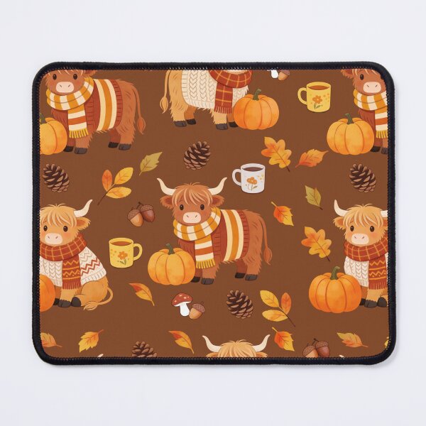 Item preview, Cozy Autumn Highland Cows designed and sold by DumpsterSage.