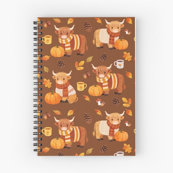 Item preview, Cozy Autumn Highland Cows designed and sold by DumpsterSage.