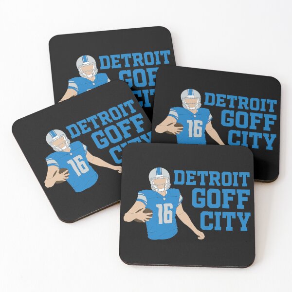 Item preview, Detroit Goff City Blue Silver Football Fan Art designed and sold by AkeeQuitzonhkl.