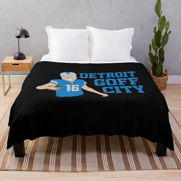 Item preview, Detroit Goff City Blue Silver Football Fan Art designed and sold by AkeeQuitzonhkl.