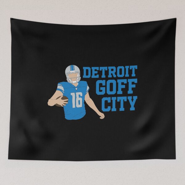 Artikelvorschau, Detroit Goff City Blau Silberne Football-Fan-Kunst entworfen und verkauft von AkeeQuitzonhkl.