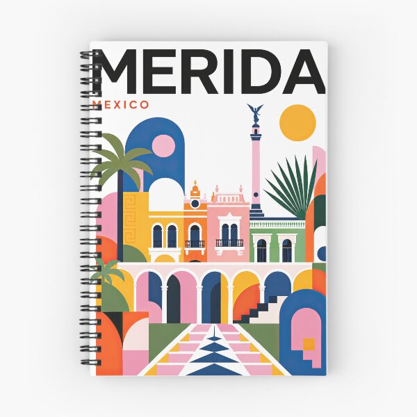 Item preview, Colorful geometric illustration of Mrida, Mexico featuring colo designed and sold by ckybe.