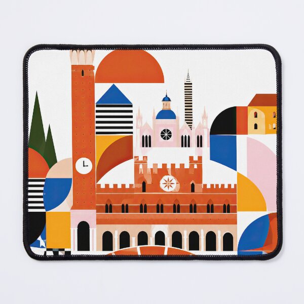 Item preview, Colorful geometric illustration of Siena, Italy featuring the designed and sold by ckybe.