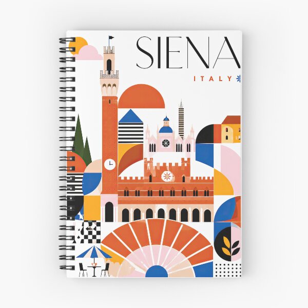 Item preview, Colorful geometric illustration of Siena, Italy featuring the designed and sold by ckybe.