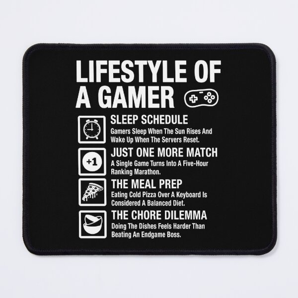 Item preview, Lifestyle of a Gamer Funny Video Gaming Routine Checklist designed and sold by ShirtWreck.