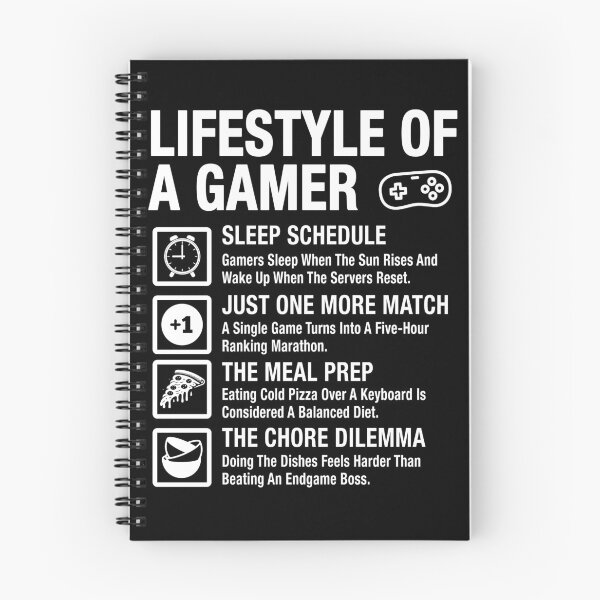 Item preview, Lifestyle of a Gamer Funny Video Gaming Routine Checklist designed and sold by ShirtWreck.