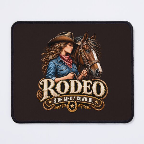 Item preview, Rodeo Ride Like Cowgirl Illustration designed and sold by ShivCraftStudio.