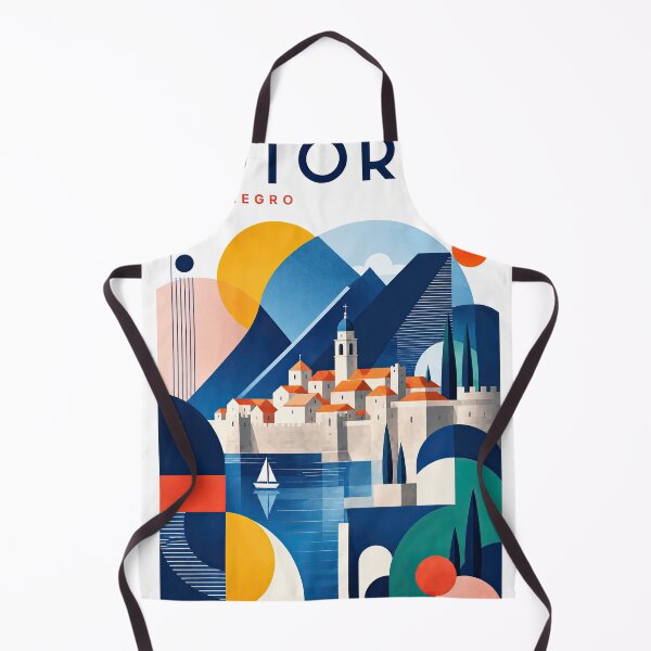 Item preview, Geometric travel poster illustrating Kotor, Montenegro, with a designed and sold by ckybe.