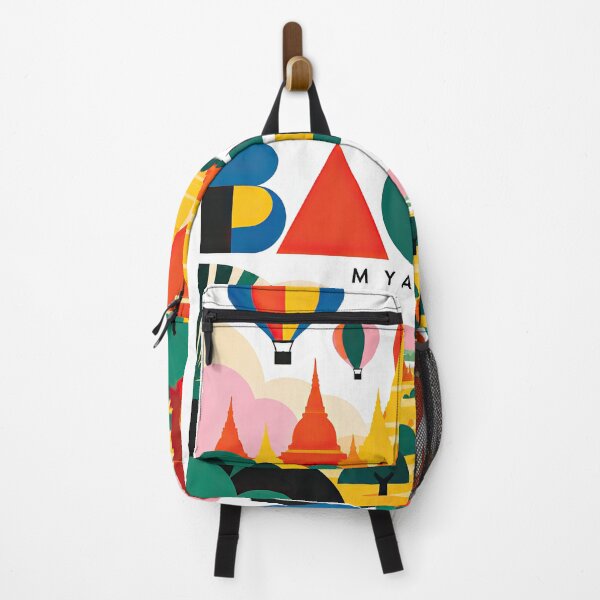 Item preview, Colorful illustrated Myanmar travel poster featuring pagodas, ho designed and sold by ckybe.