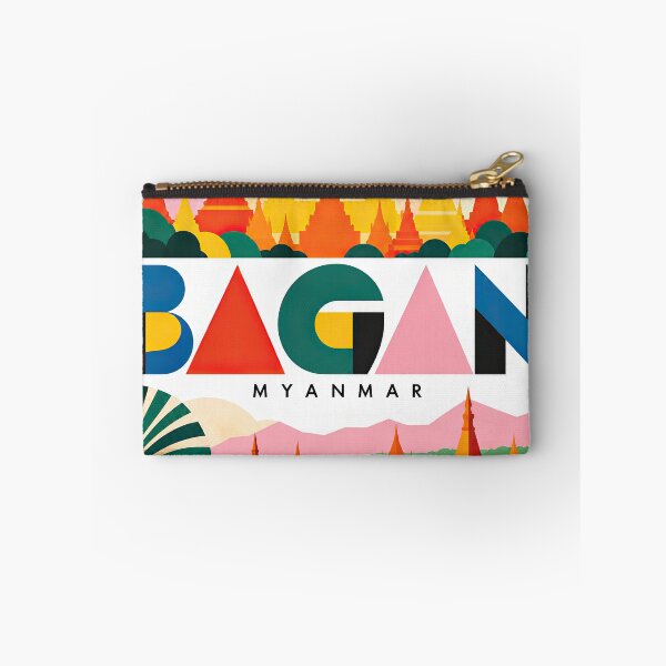 Item preview, Colorful illustrated Myanmar travel poster featuring pagodas, ho designed and sold by ckybe.