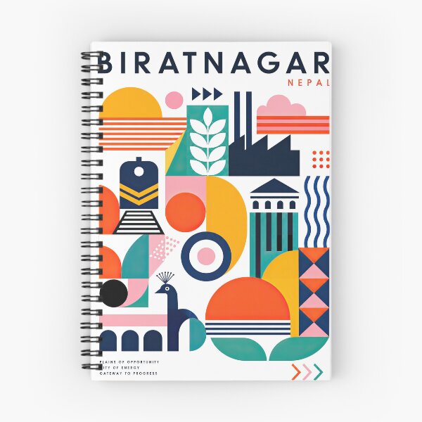 Item preview, Colorful geometric poster celebrating Biratnagar, Nepal, with ab designed and sold by ckybe.