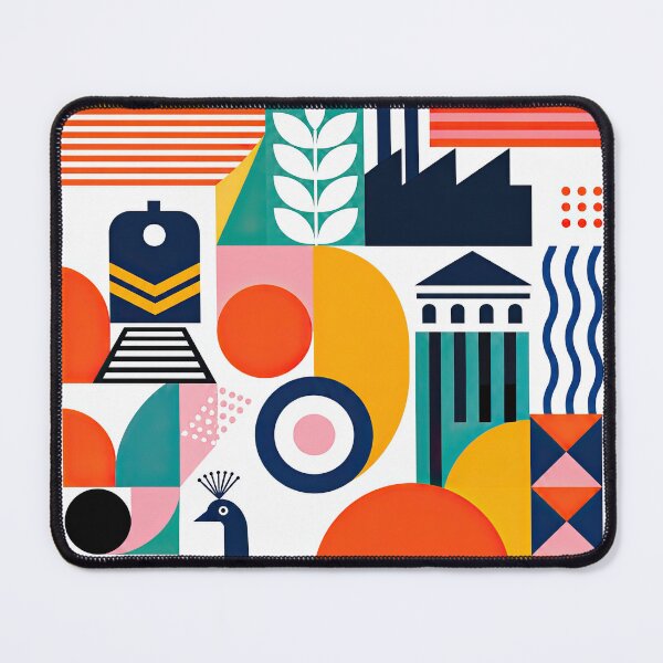 Item preview, Colorful geometric poster celebrating Biratnagar, Nepal, with ab designed and sold by ckybe.