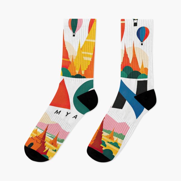 Item preview, Colorful illustrated Myanmar travel poster featuring pagodas, ho designed and sold by ckybe.