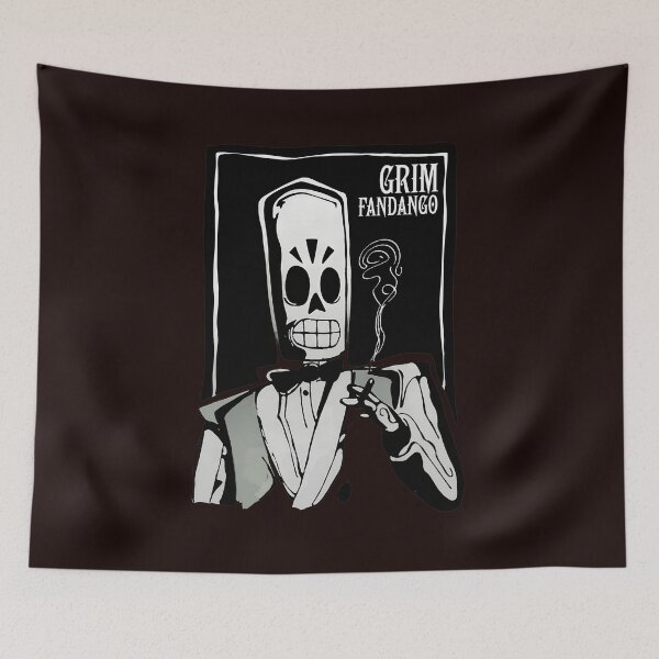 Item preview, Noir Skeleton Dapper Gentleman Smoking Art designed and sold by GoffJennie.