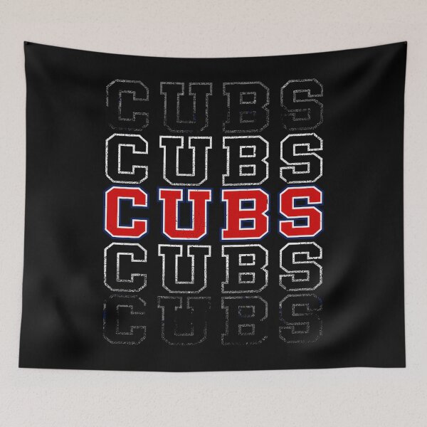 Item preview,  Cubs Stacked Baseball designed and sold by ChoiceFreedom.