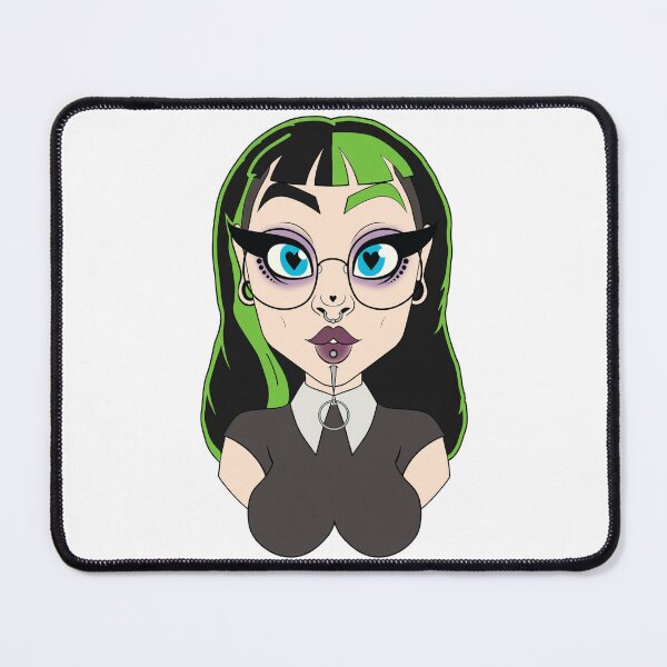 Item preview, Hey Boobs Green Heart Goth Girl designed and sold by EmilyBoo-Draws.