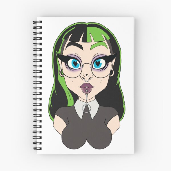 Item preview, Hey Boobs Green Heart Goth Girl designed and sold by EmilyBoo-Draws.