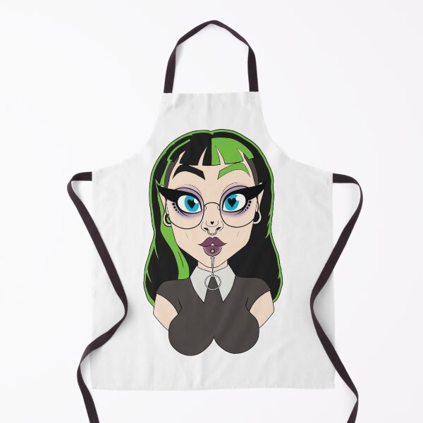 Item preview, Hola, tetas, chica gótica de corazón verde designed and sold by EmilyBoo-Draws.