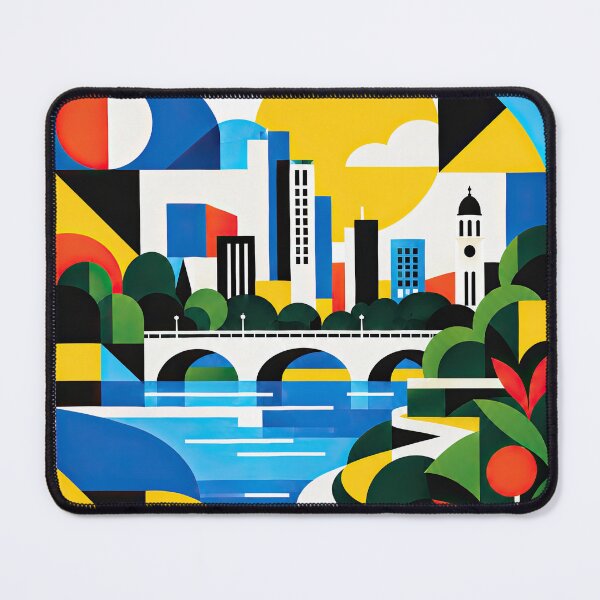 Item preview, Colorful geometric poster illustrating Hamilton, New Zealand, wi designed and sold by ckybe.