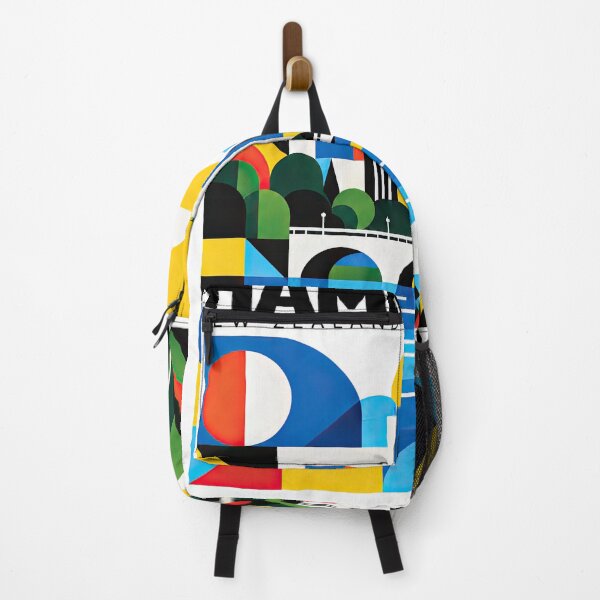Item preview, Colorful geometric poster illustrating Hamilton, New Zealand, wi designed and sold by ckybe.
