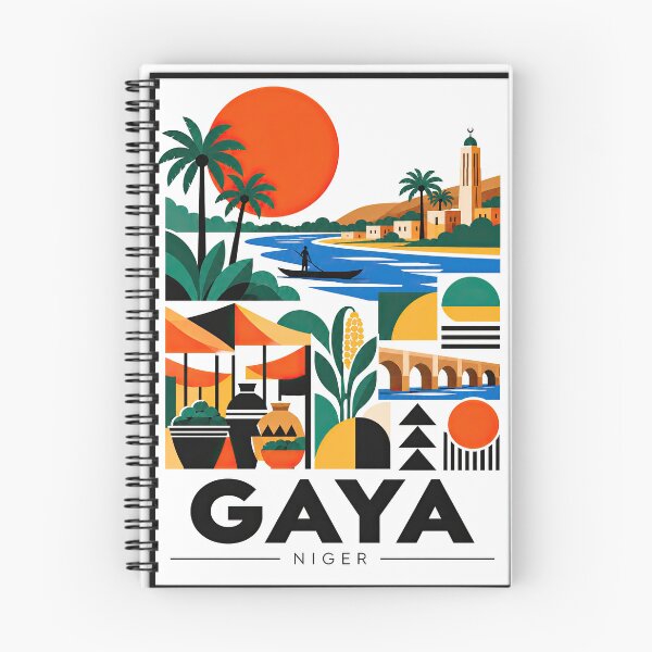 Item preview, Vintage-style Gaya Niger travel poster featuring a tropical designed and sold by ckybe.