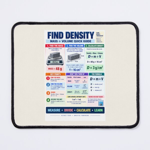 Item preview, Find Density – Mass ÷ Volume Science Classroom Poster designed and sold by astersgraphics.