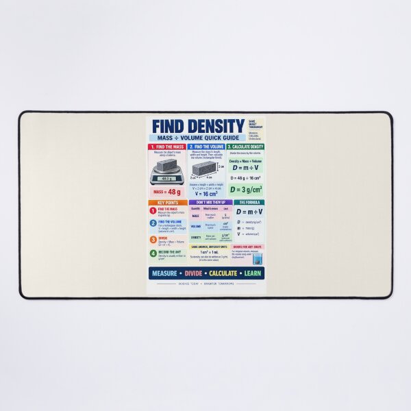Item preview, Find Density – Mass ÷ Volume Science Classroom Poster designed and sold by astersgraphics.