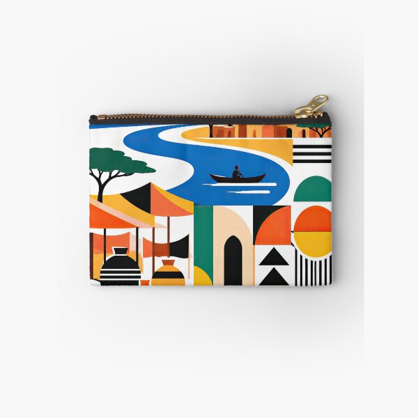 Item preview, Graphic poster illustrating Niamey, Niger with a river, designed and sold by ckybe.