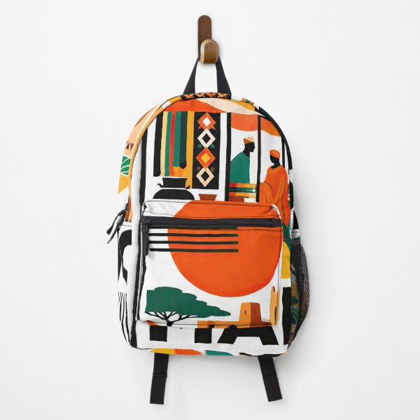 Item preview, Colorful graphic poster featuring stylized Moroccan architecture designed and sold by ckybe.