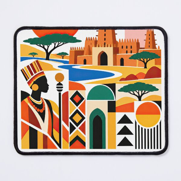Item preview, Bold graphic travel poster depicting Doss?, Niger, with designed and sold by ckybe.