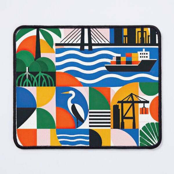 Item preview, Colorful geometric poster celebrating Port Harcourt, Nigeria, wi designed and sold by ckybe.