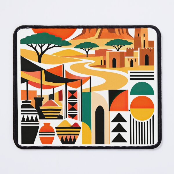 Item preview, Graphic travel poster featuring a stylized Saharan landscape, designed and sold by ckybe.