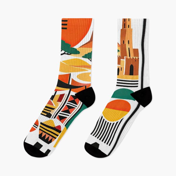 Item preview, Graphic travel poster featuring a stylized Saharan landscape, designed and sold by ckybe.